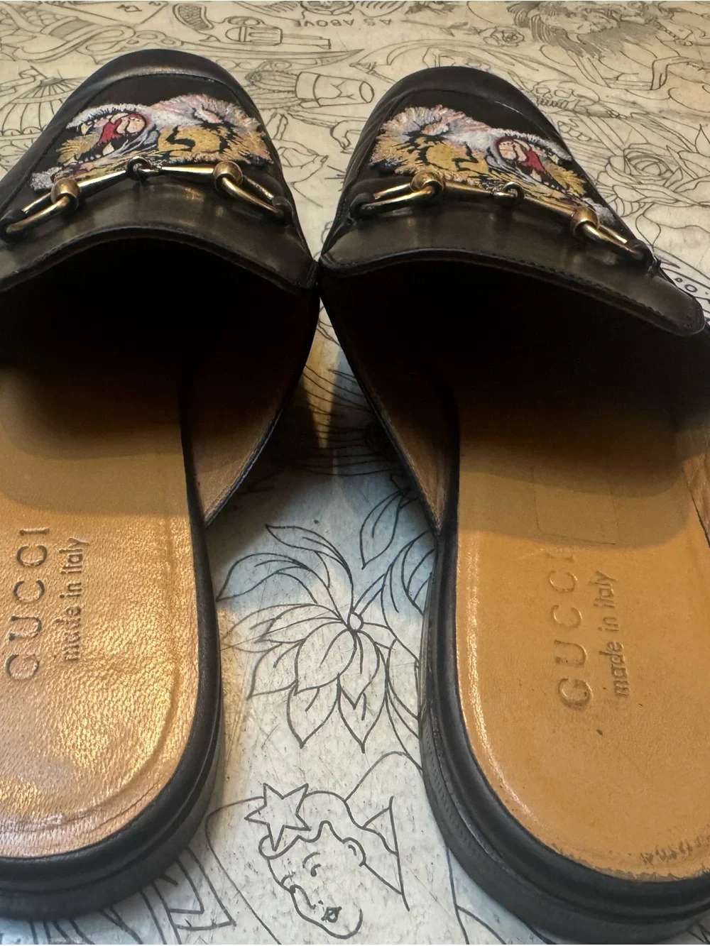 Gucci black leather